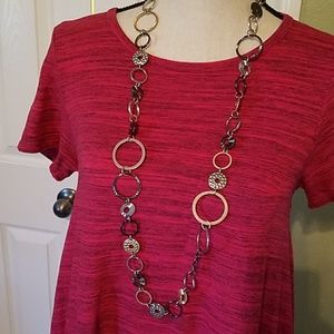 Lia Sophie long circle necklace